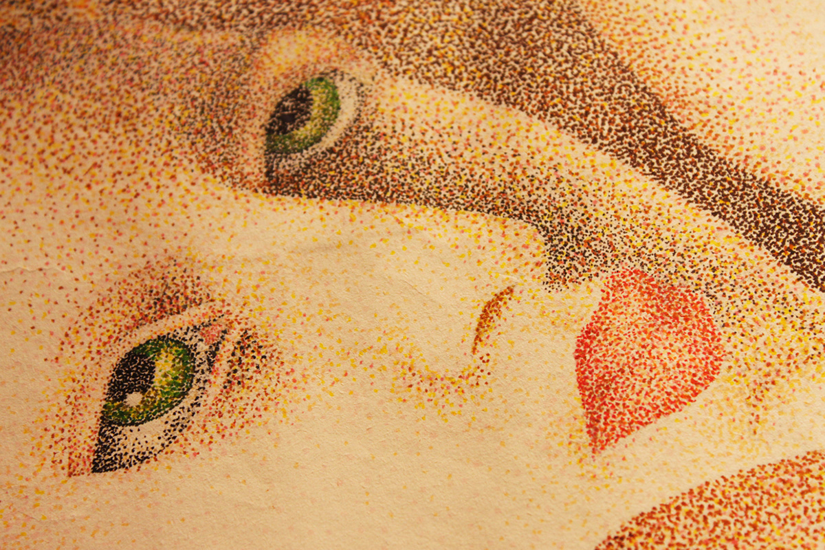 Tamara de Lempicka art paint Pointillism womens Adobe Portfolio