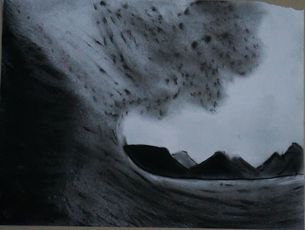 charcoal art sketch tides Nature
