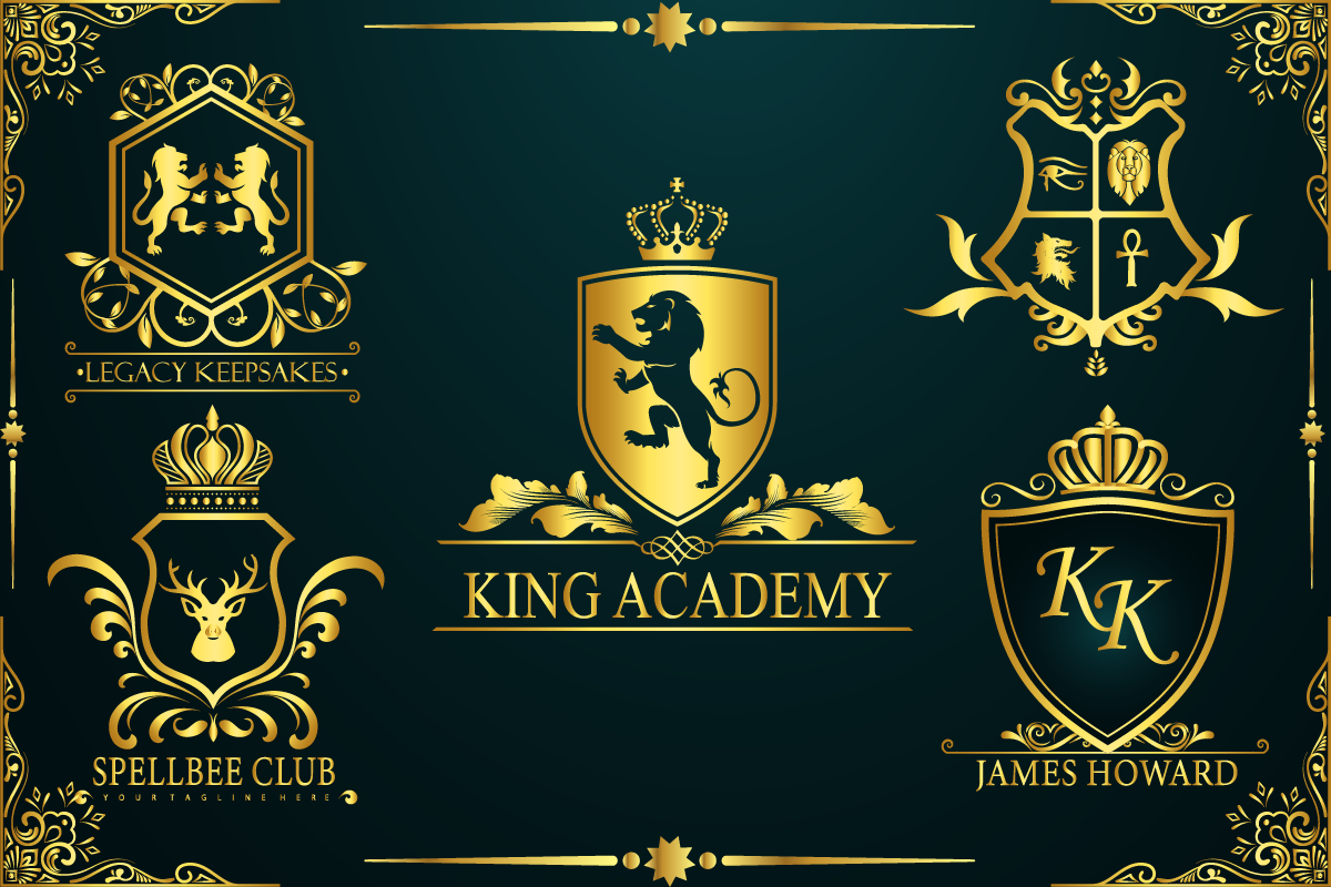 Badges graphic design  heraldic Logo Design logo maker logos luxury logo vintage logo