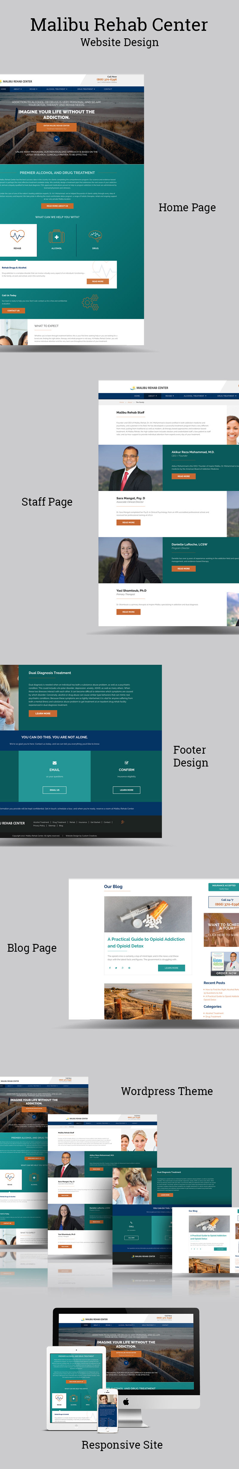 Web Design  web development  rehab website