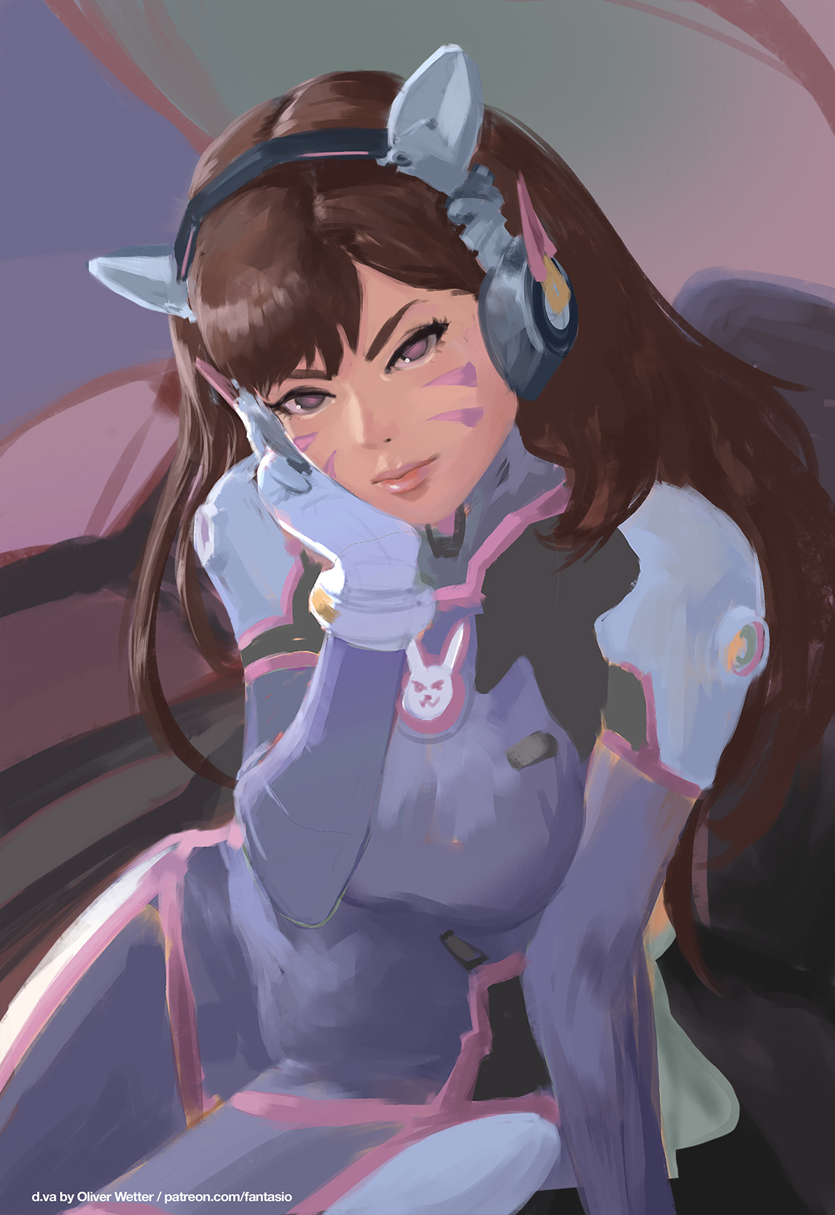 overwatch  overwatchgame Blizzard blizzardentertainment fanart D.va hana song portrait mecha design jumpsuit