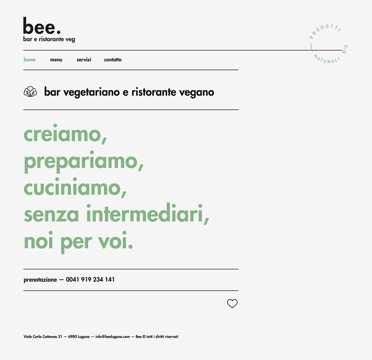 Branding design bee restaurant bar veg simple minimal White green Nature bio