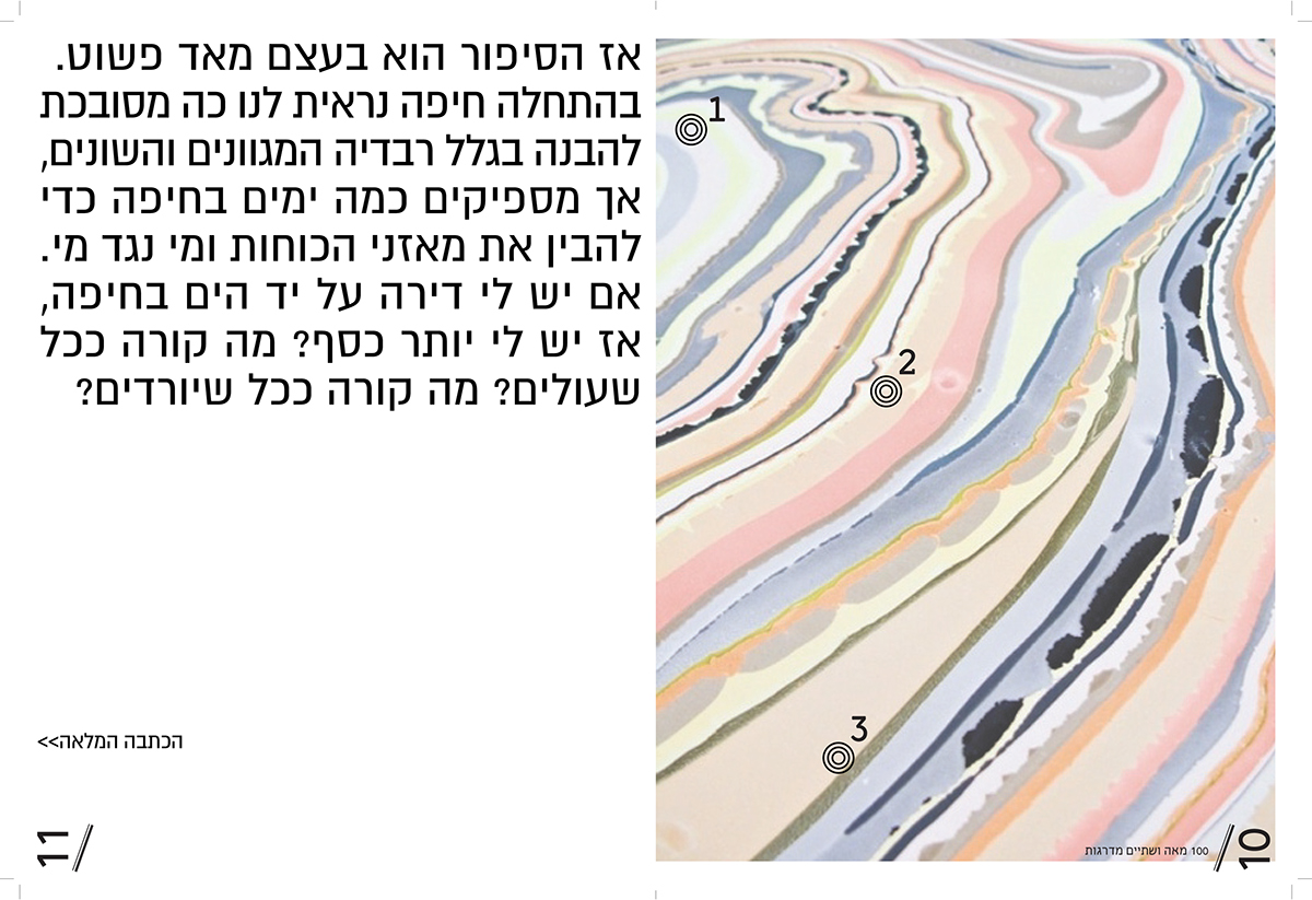 Magazine design haifa city hebre typography