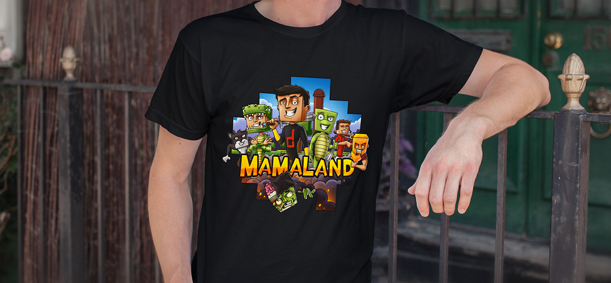 minecraft shirt design apparel Mattyjay Gaming brand Mascot tshirt vector wacom