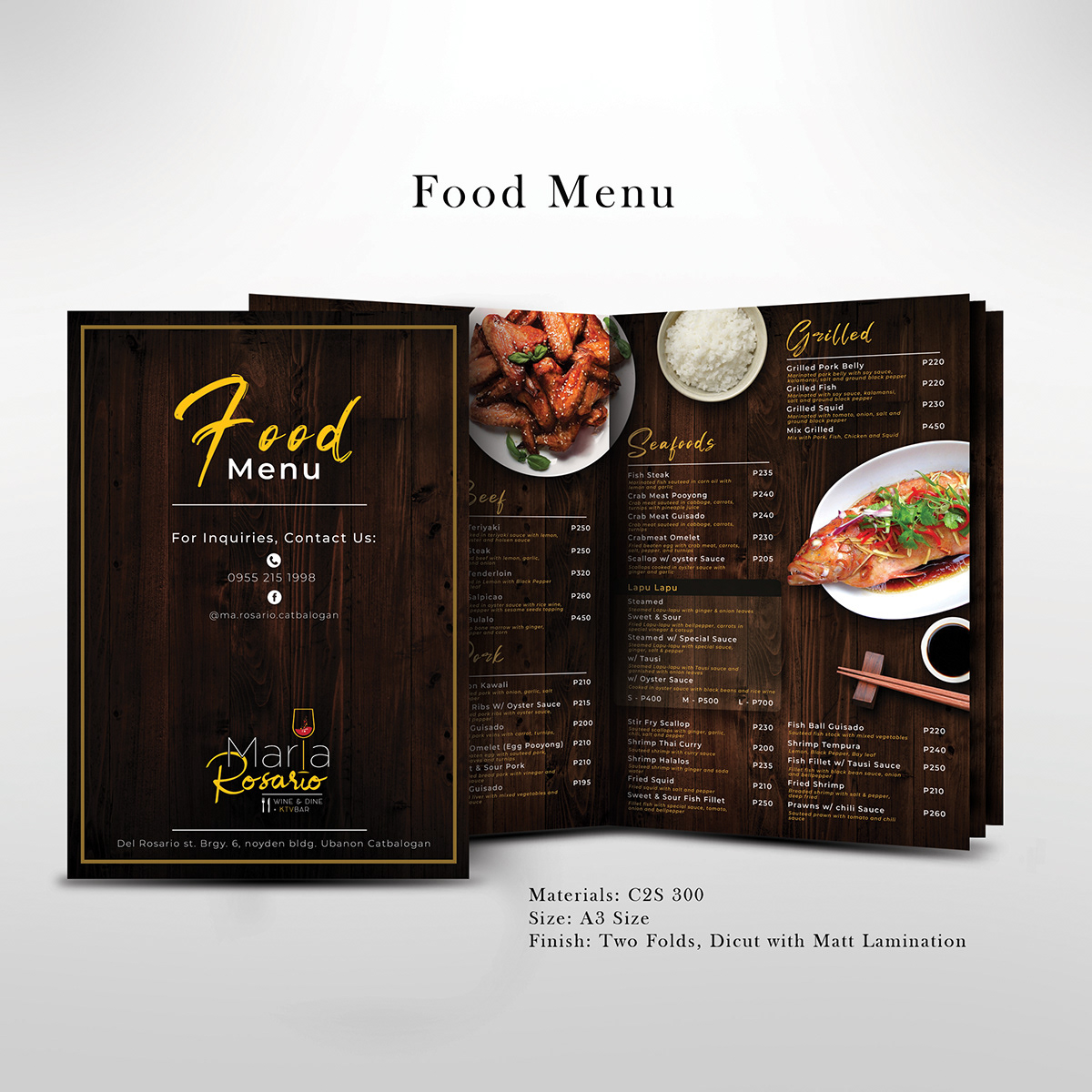 bar graphic design  menu restaurant