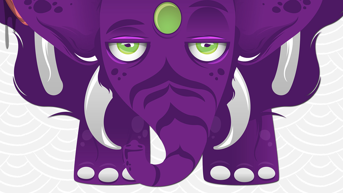 GUTURO victor colab Totem comics art arte diseño elephant elefante bat murcielago pulpo octopus tarsier