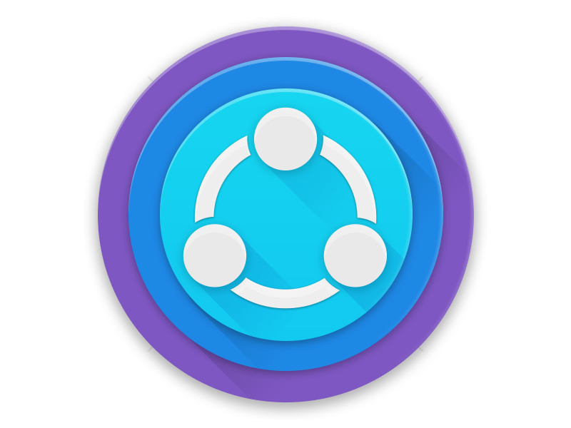 SHAREit App icon social colorfull fancy circle material design app icon android app icon TRANSFER