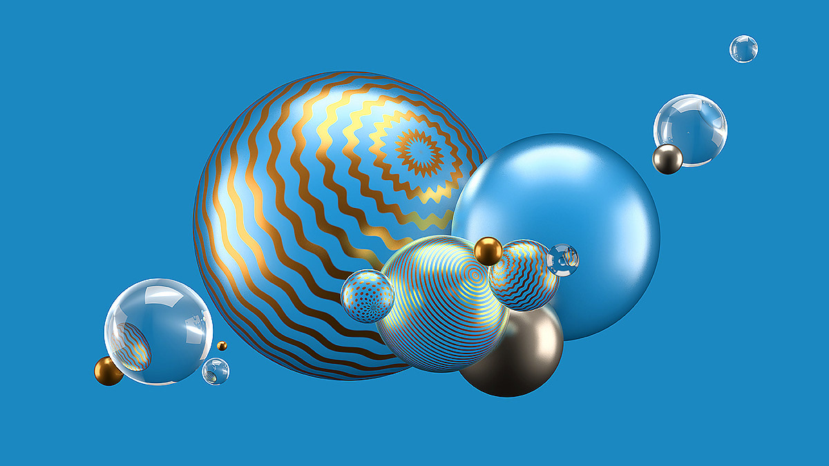 3D ILLUSTRATION  primitive Minimalism minimal ball hand gray blue turquoise