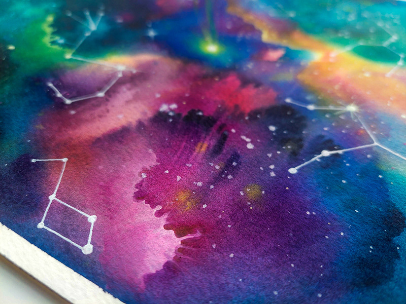 seamless pattern textile design  pattern print Patterns textures Space  cosmic watercolor акварель