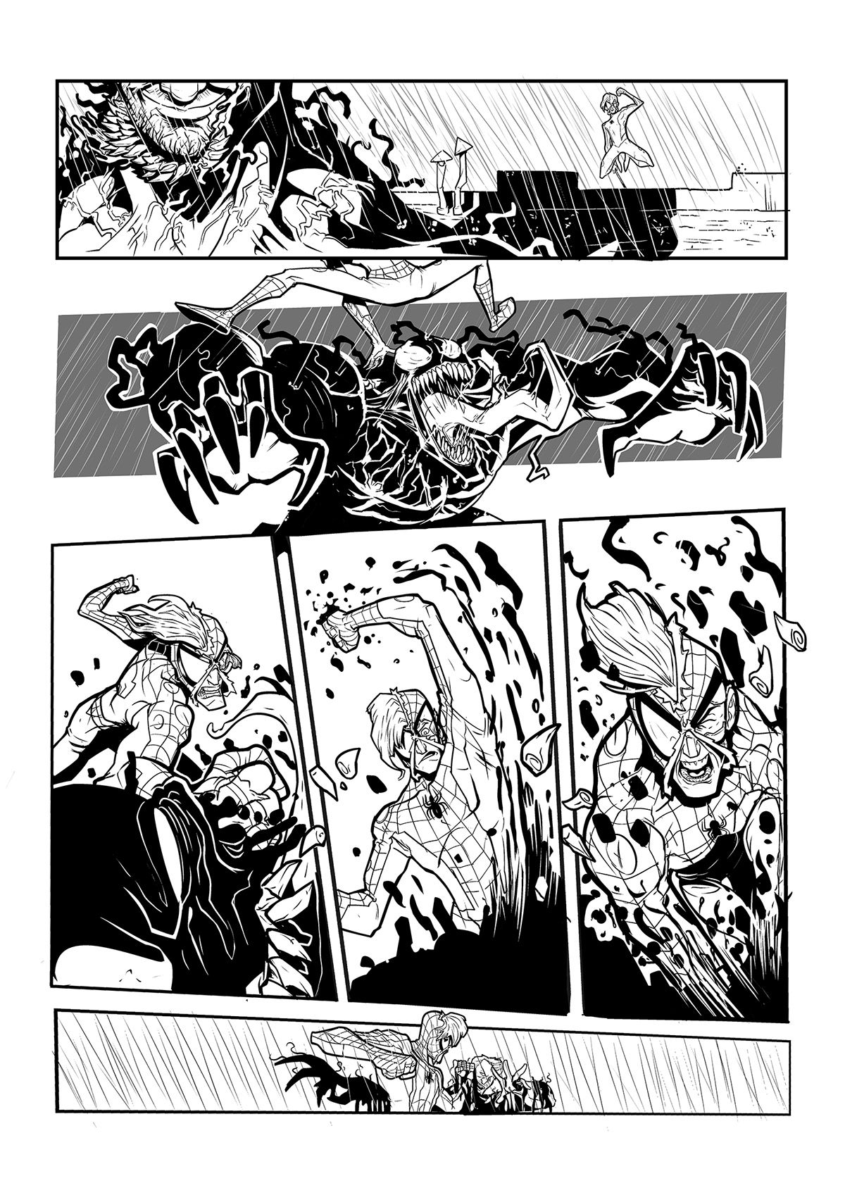 artwork comic comicbook comics Digital Art  Drawing  ink spiderman SuperHero