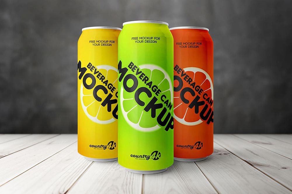 beverage drink can free Mockup mockups design graphic Packaging soda