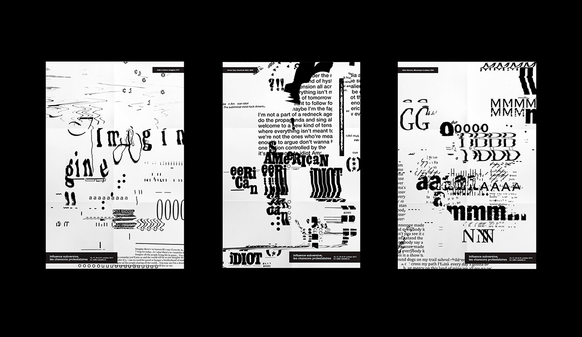Adobe Portfolio design graphique Typographie typography   graphisme affiche posters music Rythme