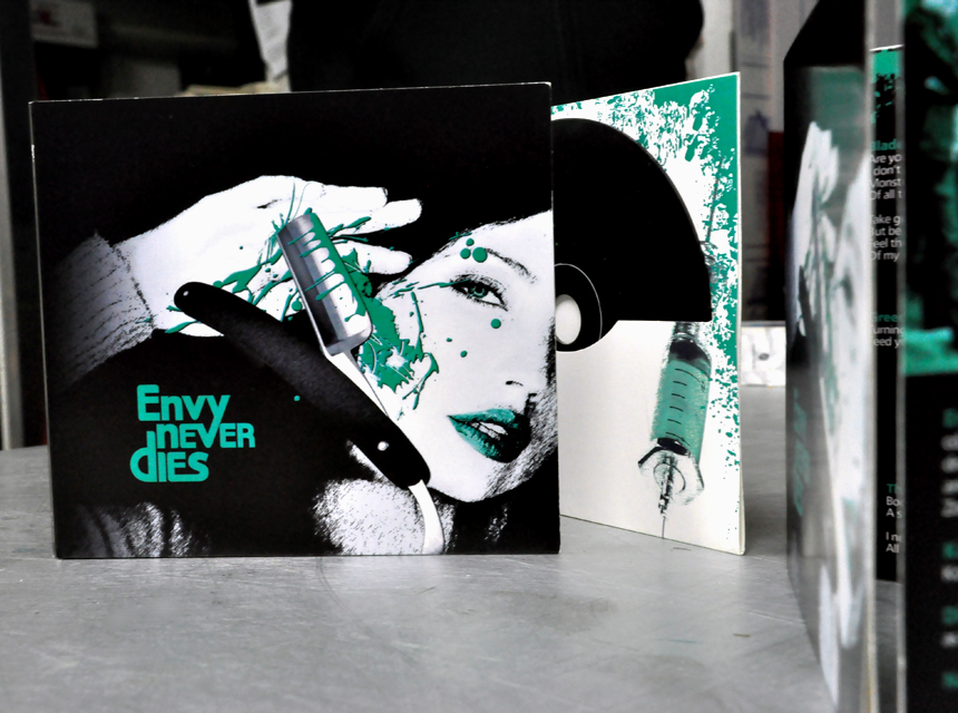 cd band logo graphics envy envy never dies design club  Greece alternative rock cover brand case typographic award