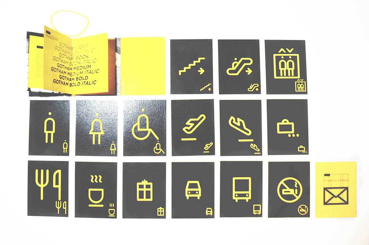 gotham pictograms airport cards