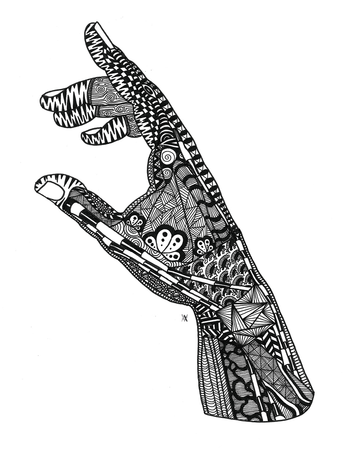 pen antomy science micron doodle zentangle paper
