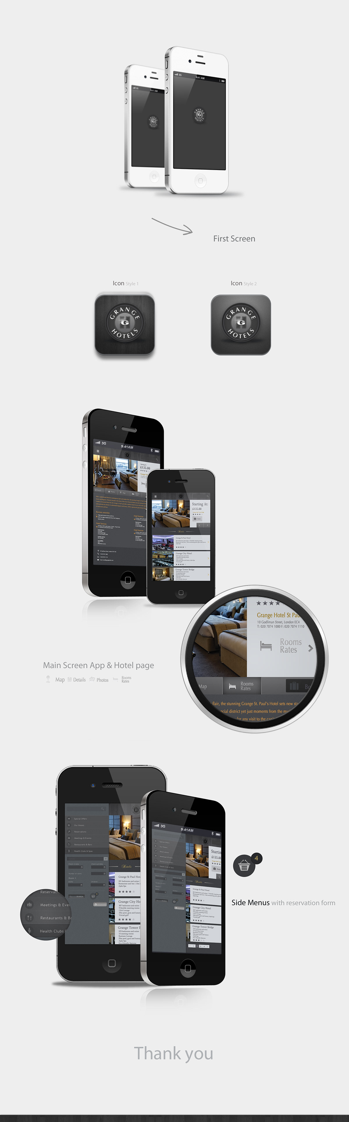 UI user interface iphone hotel app Web site user Interface viseu