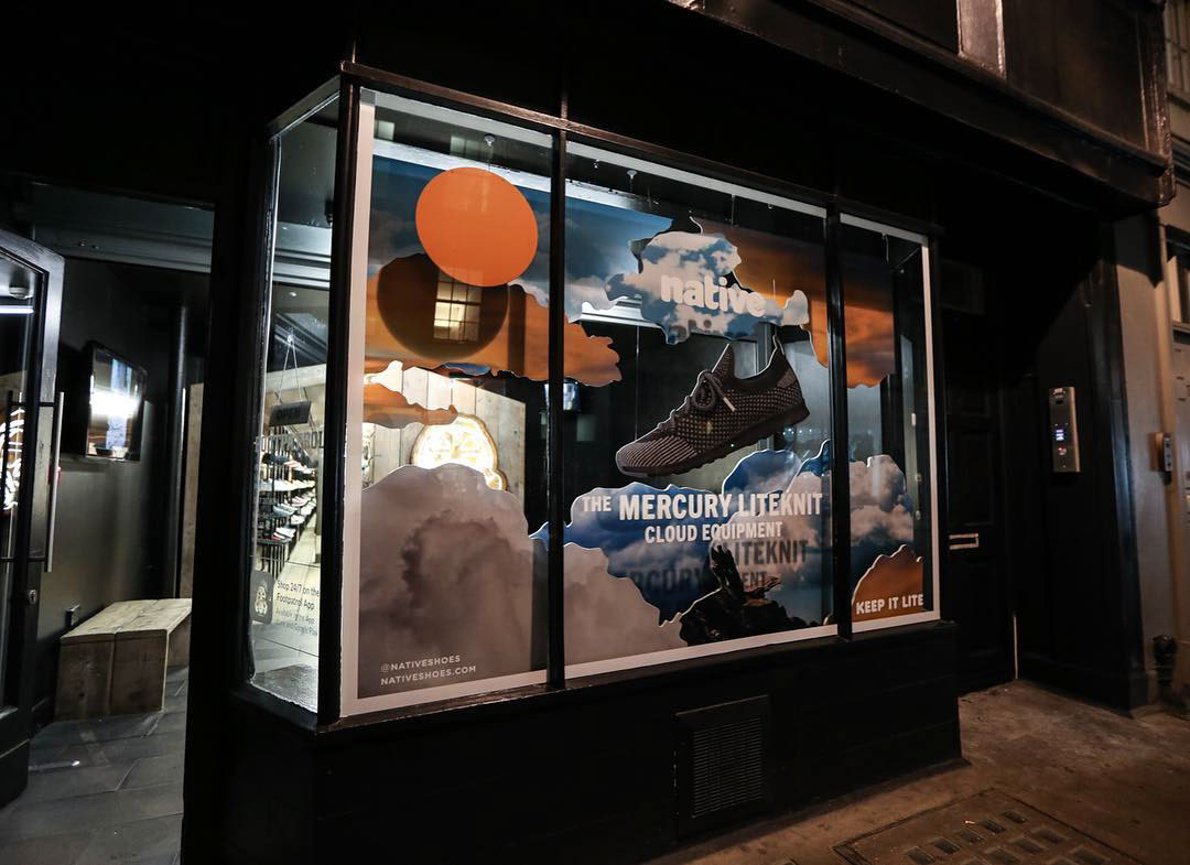 Fashion  Window Display Layout Web Design  Website art vancouver Native shoes