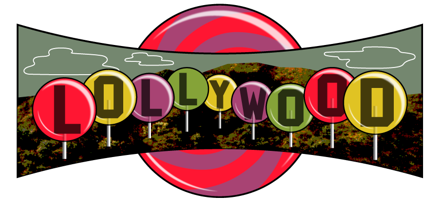 Candy lettering hollywood Sweet! logo Signage Packaging photoshop Illustrator chocolate