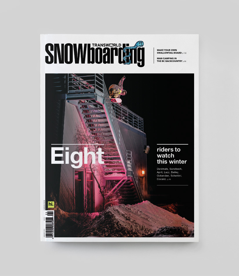 Transworld Snowboarding editorial cover magazine