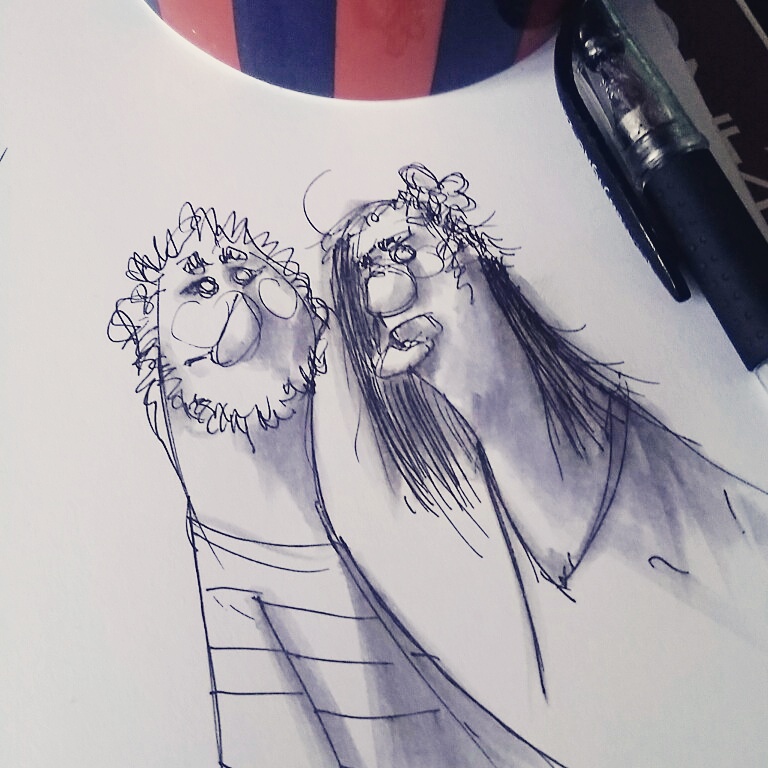 coffeesketch Coffee sketch zombie creatures Drawing 