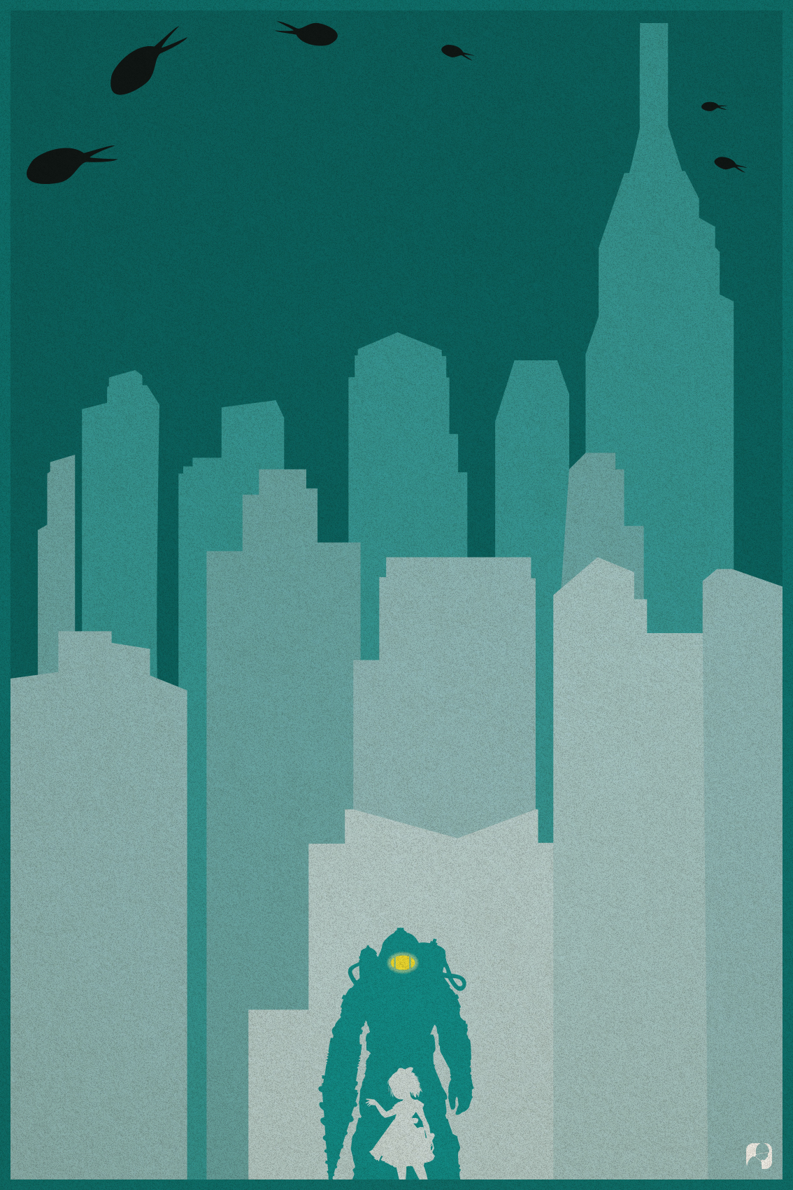 batman borderlands Skyrim metroid BioShock poster minimalist video game French PARIS GAME WEEK