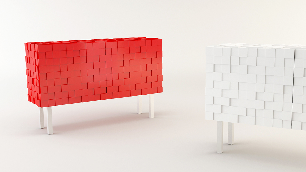 mozaic cabinet furniture andrei otet square minimalist