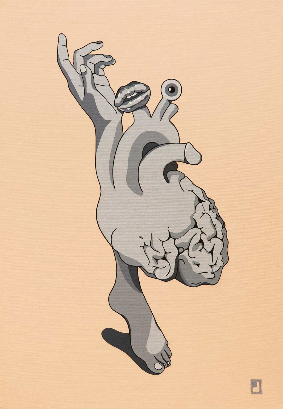 NEW WORK 2015 "The human body" acrylic on canvas 50x30 cm