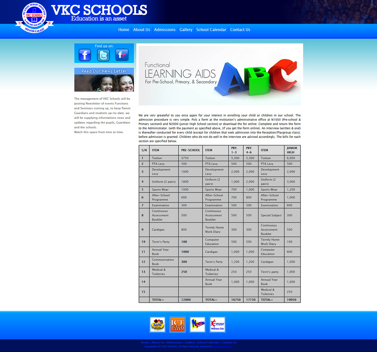 VKC Schools  schools  website