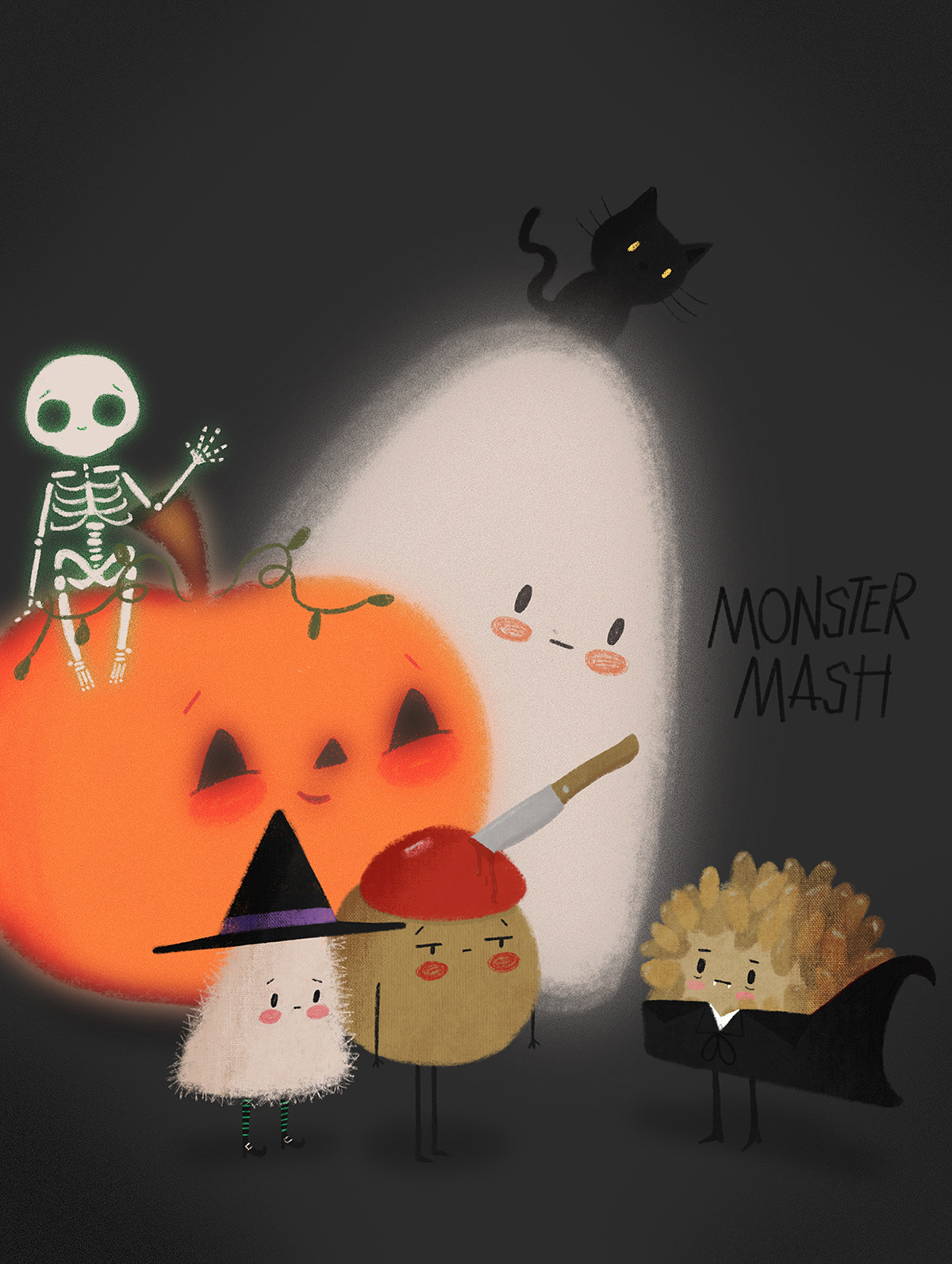 catalan Character design  digital illustration ghost Halloween Halloween party ILLUSTRATION  pumpkin spooky tradtional