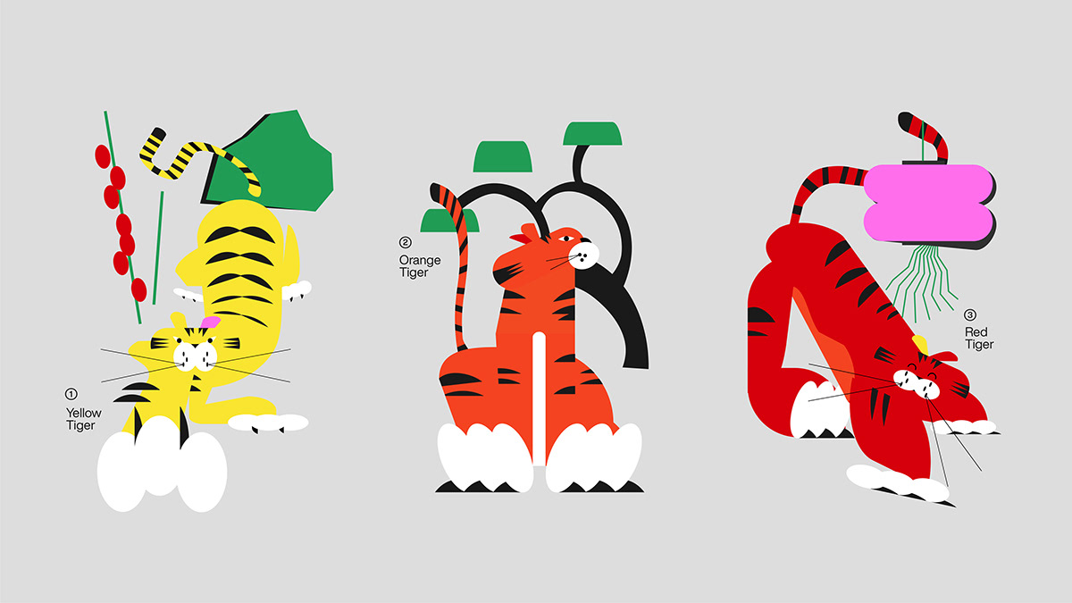ILLUSTRATION  poster tiger cny redpacket