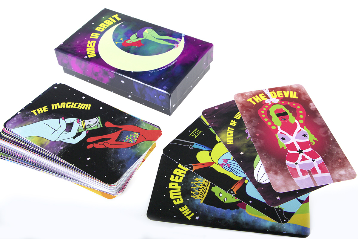 illustrator tarot pinup tarot deck cards Astrology Magic   witch witchcraft Playingcards