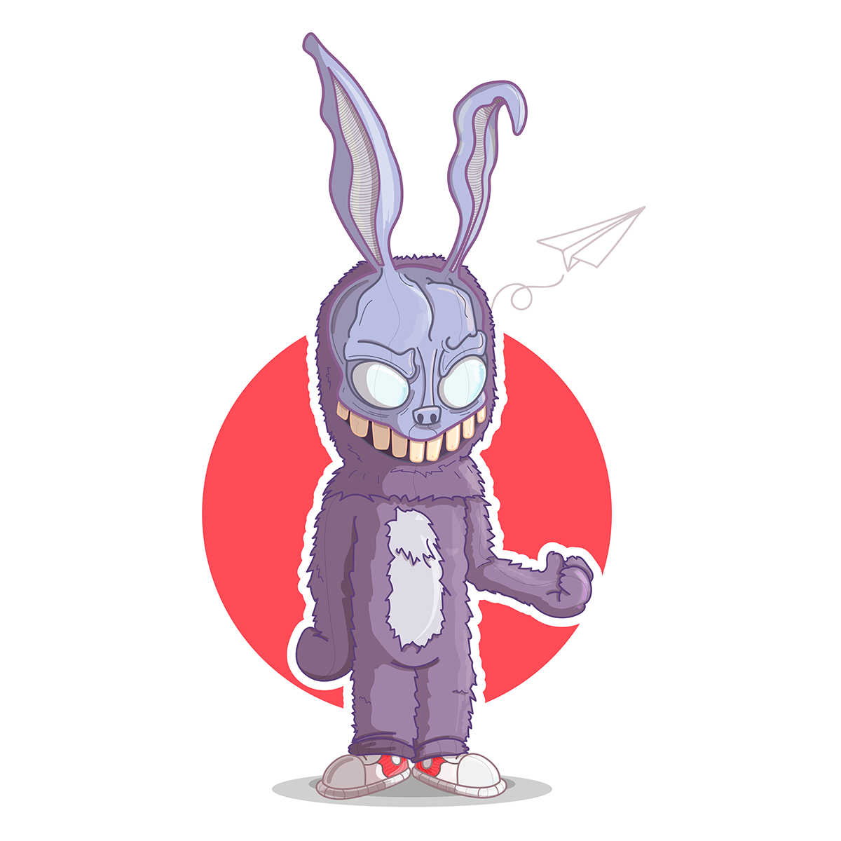 frank the rabbit donnie darko rabbit red purple Character ears conejo personaje diseño
