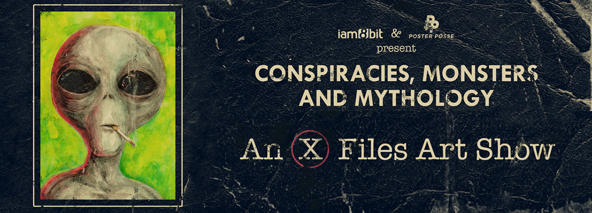 the x files monsters conspiracy theories Art Exhibit Poster Posse iam8bit fox tv aliens AREA 51 roswell