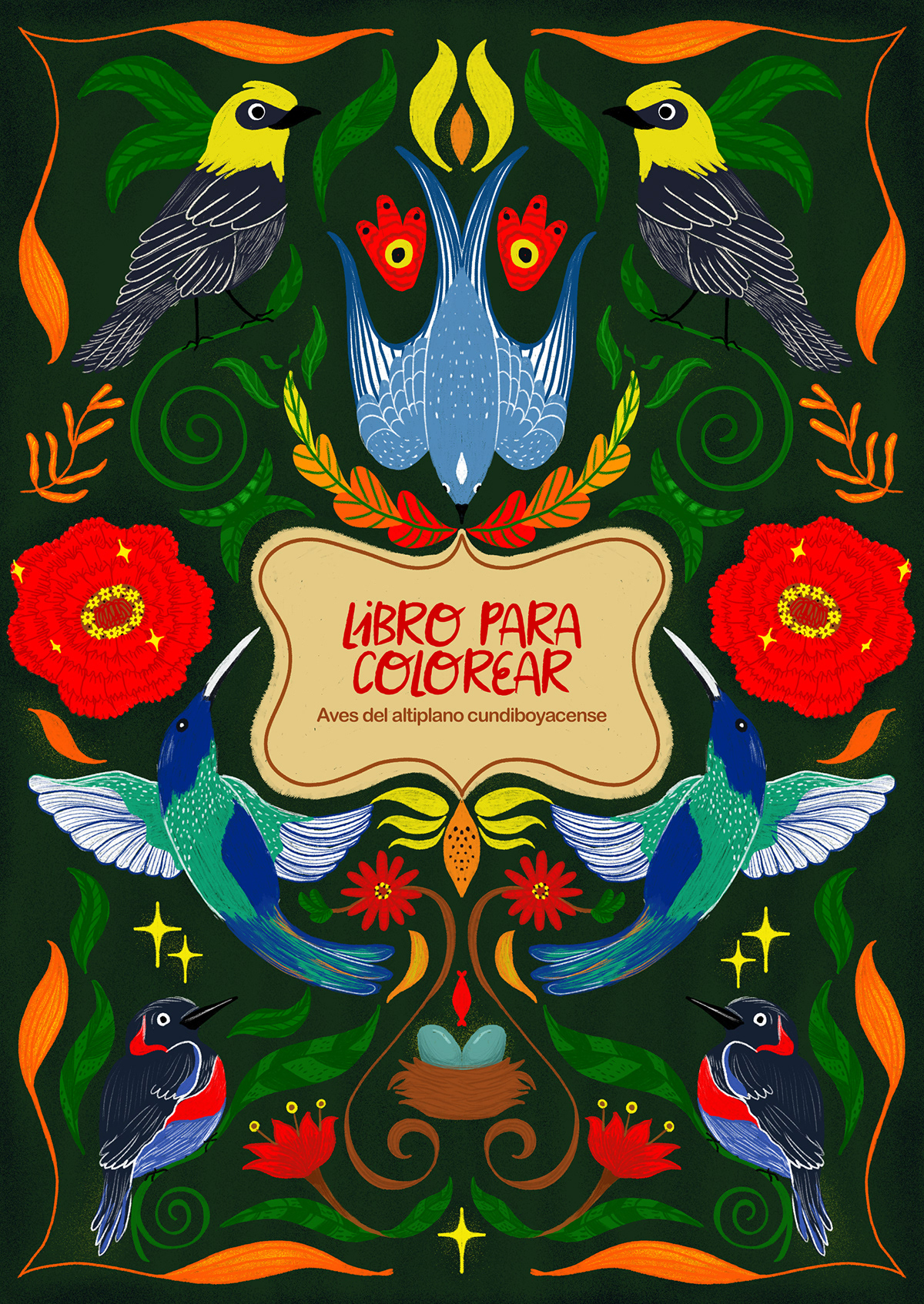 libros Diseño editorial ilustracion digital illustration bird Nature forest green colombia Boyacá Colombia