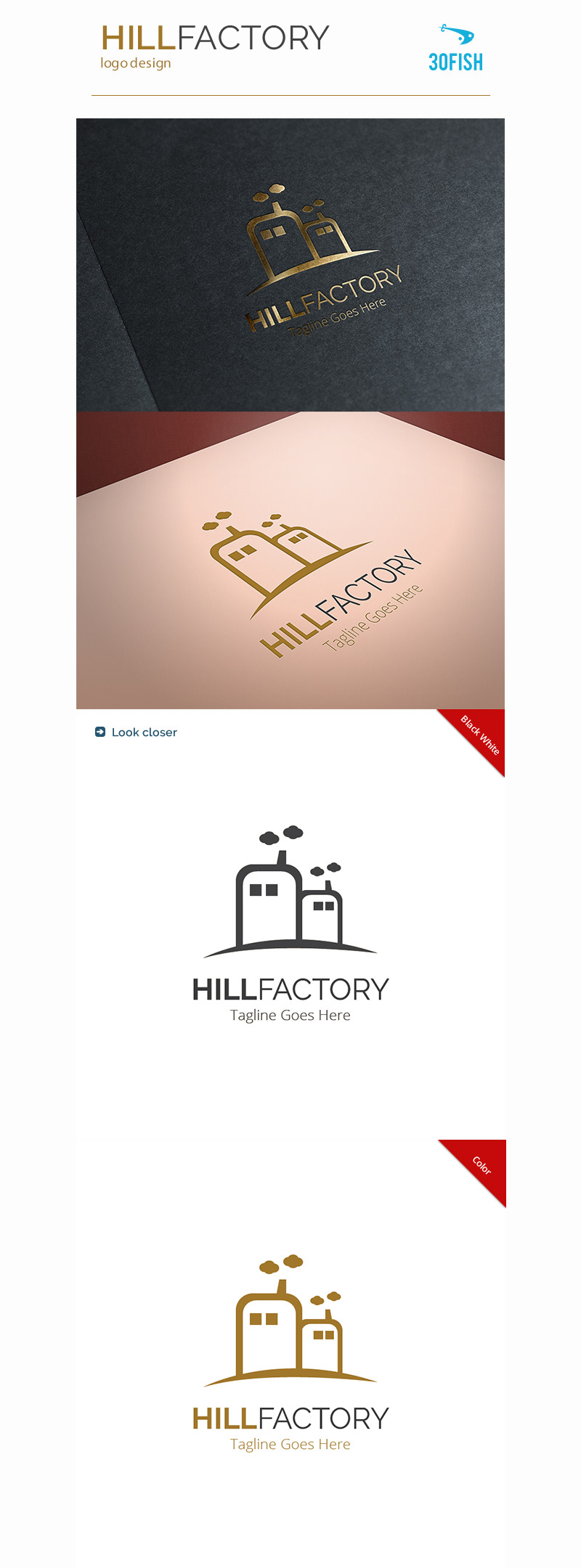 company hill factory logo design minimalist graphic Icon
