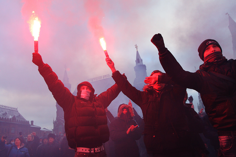 Moscow Russia riots fans football police