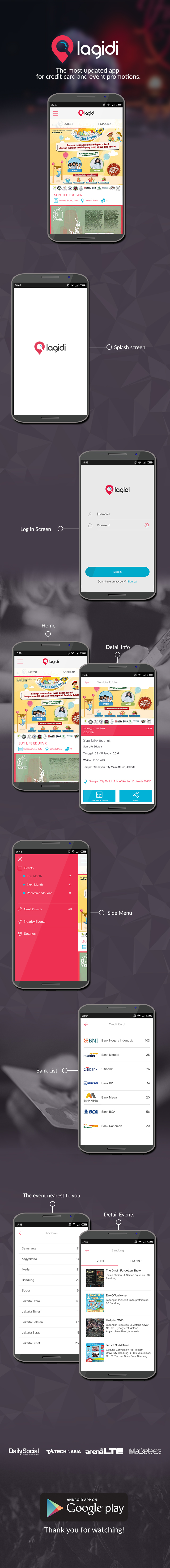 UI ux mobile Events android application