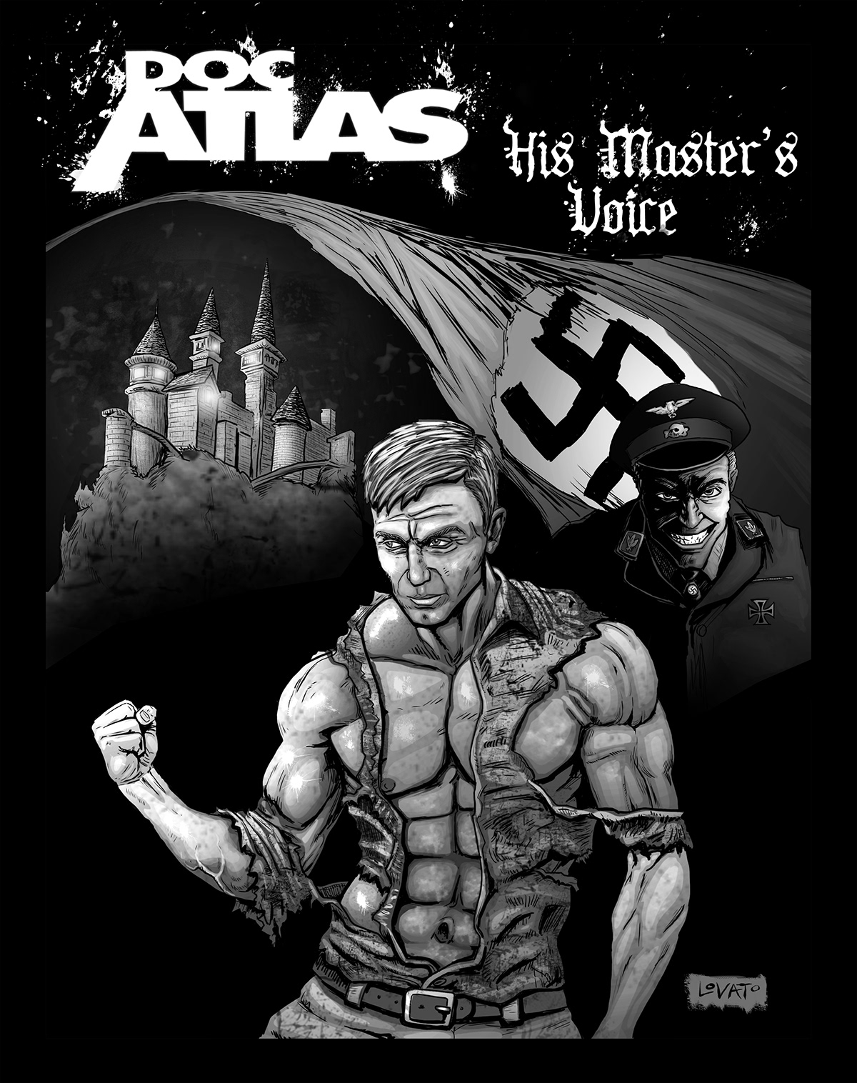 Doc Atlas pulp fiction comic pulp Cover Art