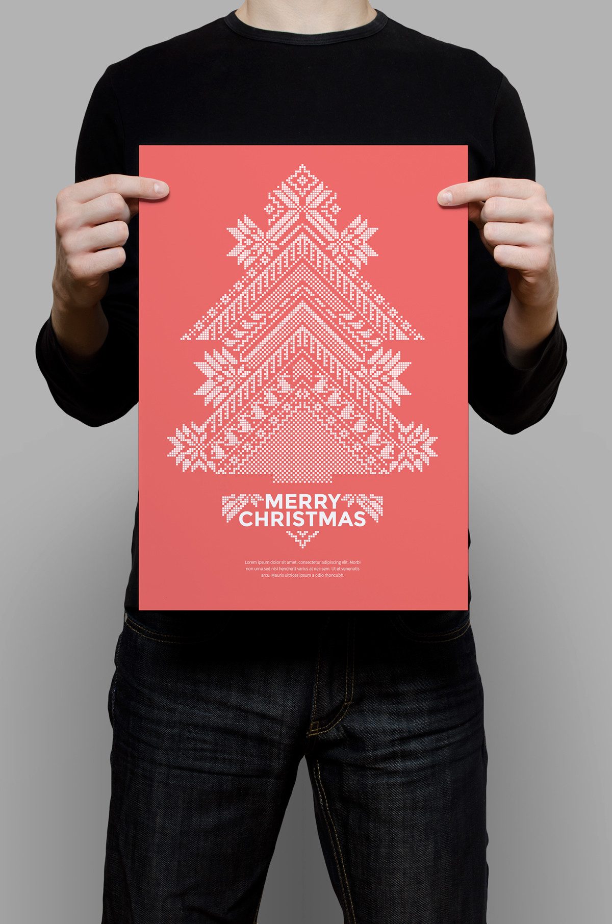 poster flyer Christmas xmas holidays red