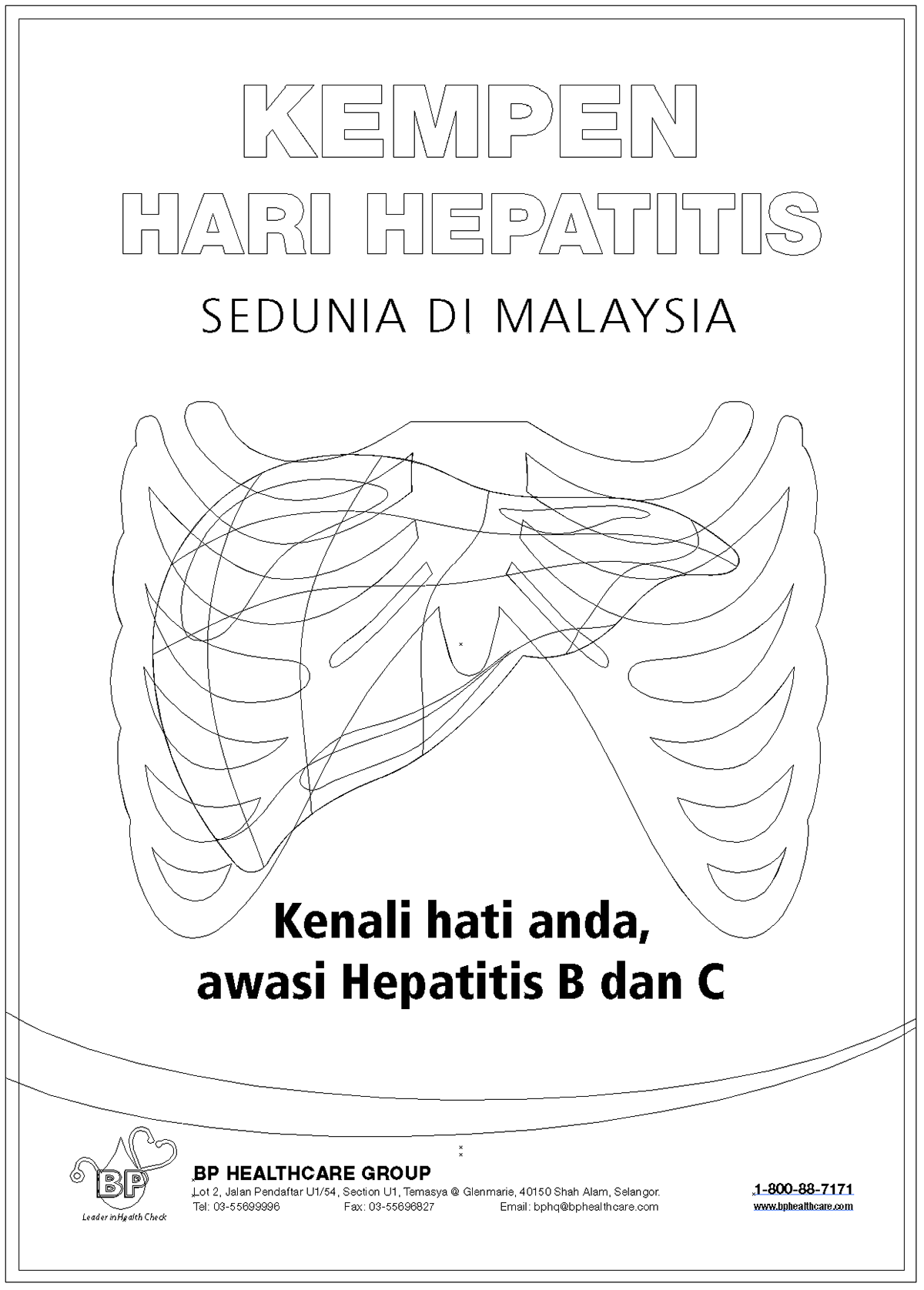 hepatitis liver healthcare poster world