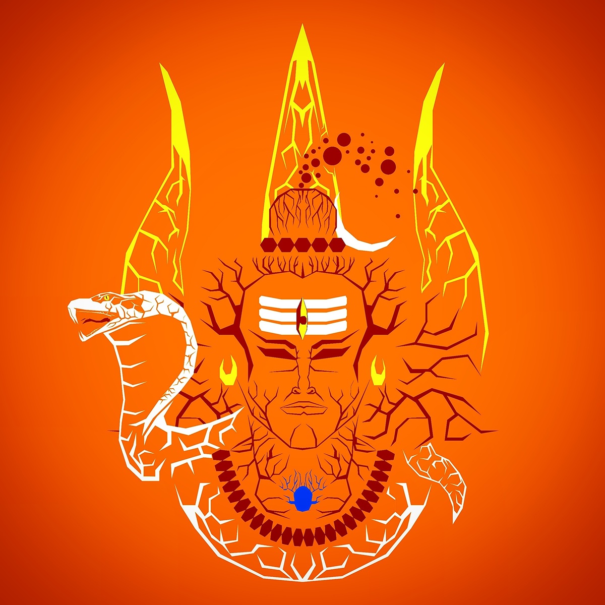 lord shiva God vector ILLUSTRATION  colour tattoo shapes designing art logo