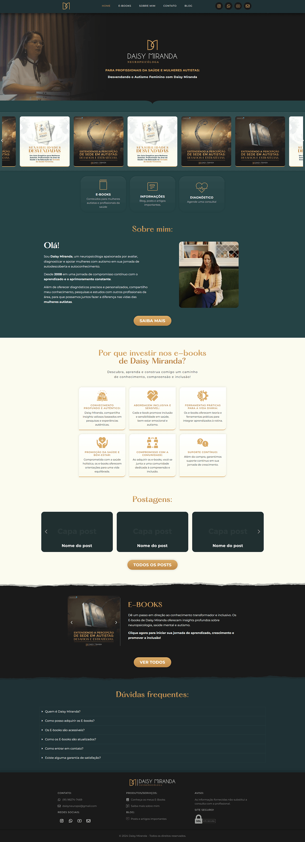 site Web Design  Website Web Desenvolvimento de Site neuropsicologa pisicologia autismo ebook Pisicologa