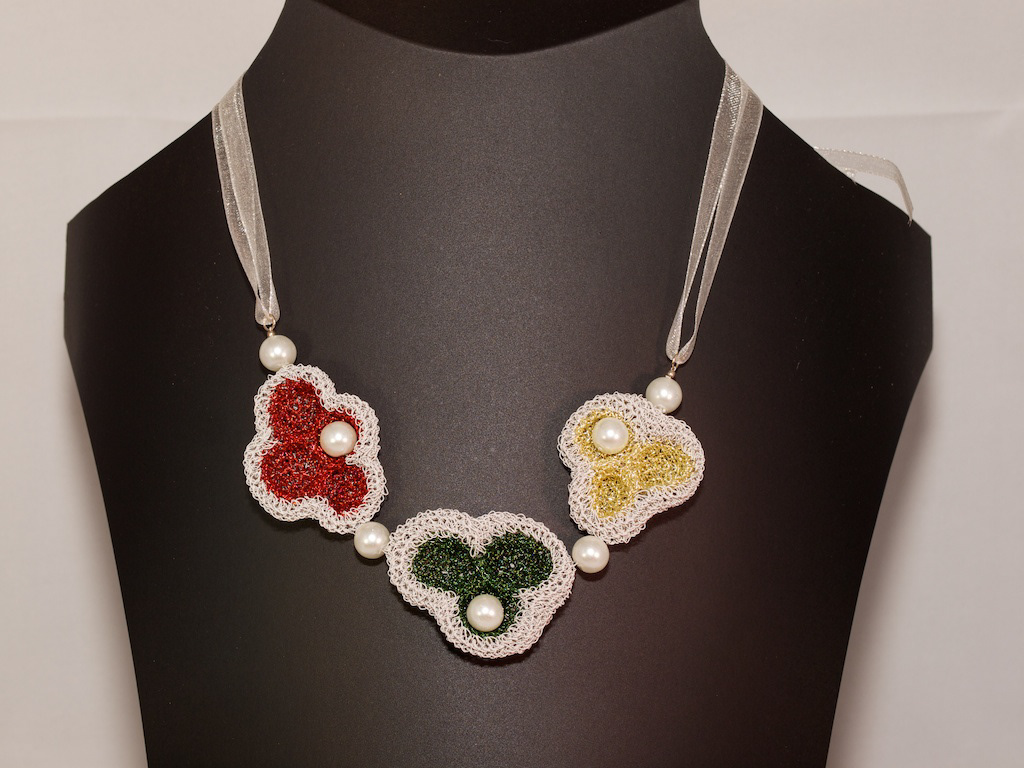 jewelry  crochet crocheted wire wire Necklace pendant