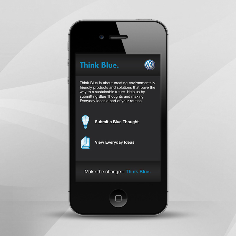 Think Blue automotive   Mobile app