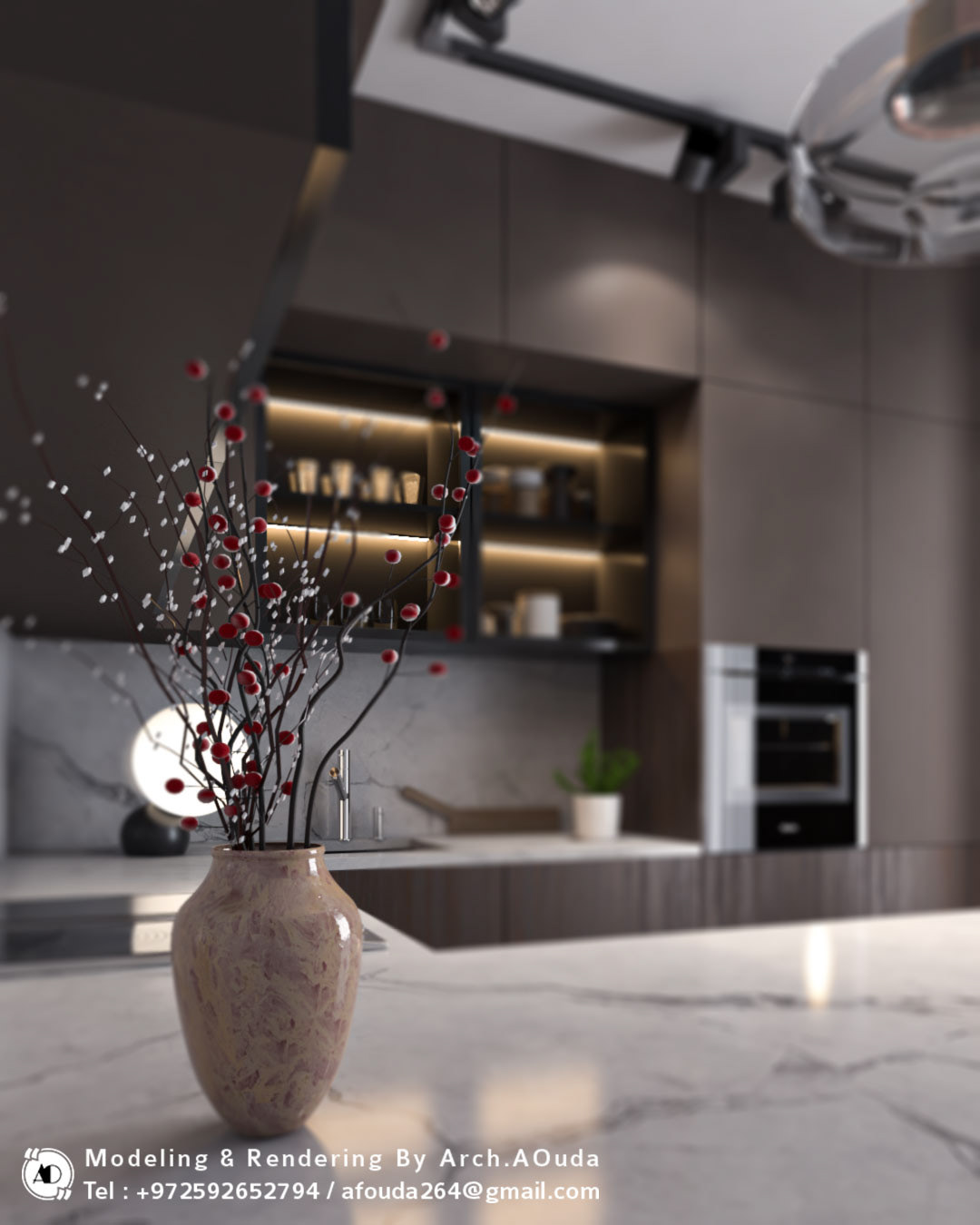 3d modeling 3ds max apartment architecture design Interior interior design  kitchen Render vray