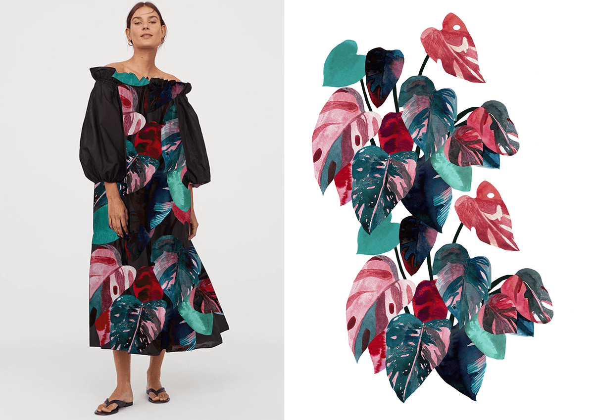 aquarell botanical Digital Art  Fashion  pattern patterndesign