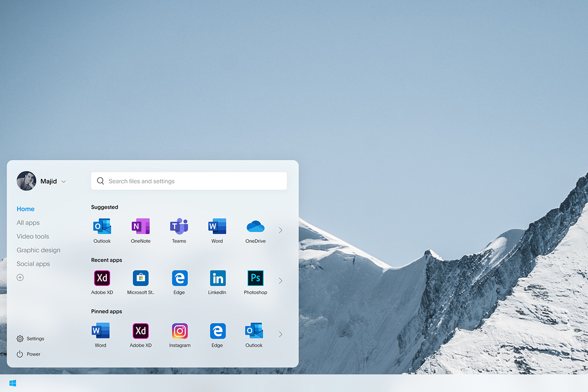 UI ux design windows Microsoft Icon icons redesign