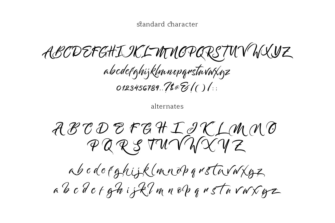 Script brush handbrush lettering elegant