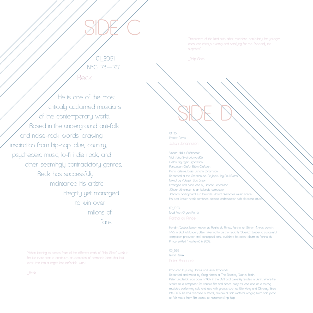 SAIC album artwork student project Visual Communications