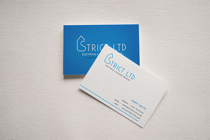 logo Corporate Design Stationery business card letterhead blue electrical